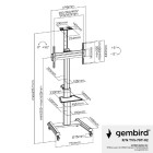 GEMBIRD ALUMINUM TV FLOOR STAND WITH CASTER WHEELS 37′-70′ BLACK GEMBIRD ALUMINUM TV FLOOR STAND WITH CASTER WHEELS 37′-70′ BLACK