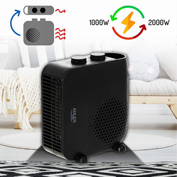 ADLER FAN HEATER 2000W BLACK