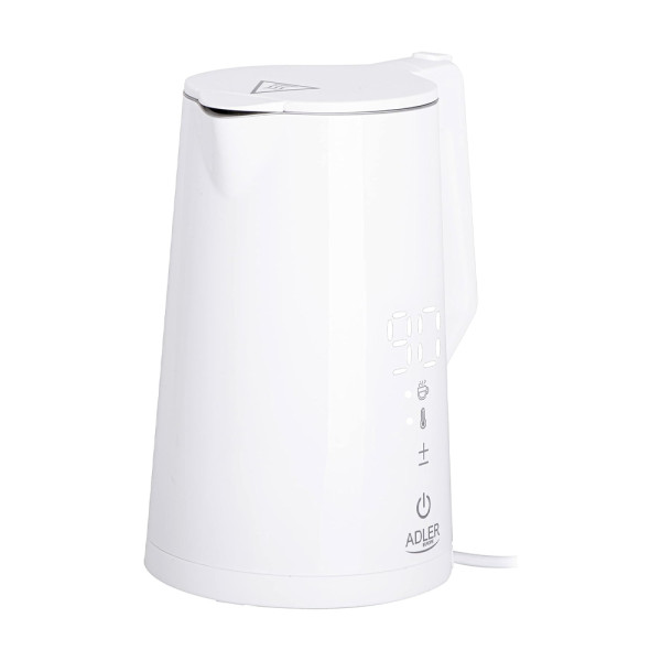 ADLER LED ELECTRIC KETTLE WITH TEMPERATURE CONTROL 1.7L STRIX WHITE