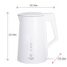 ADLER LED ELECTRIC KETTLE WITH TEMPERATURE CONTROL 1.7L STRIX WHITE