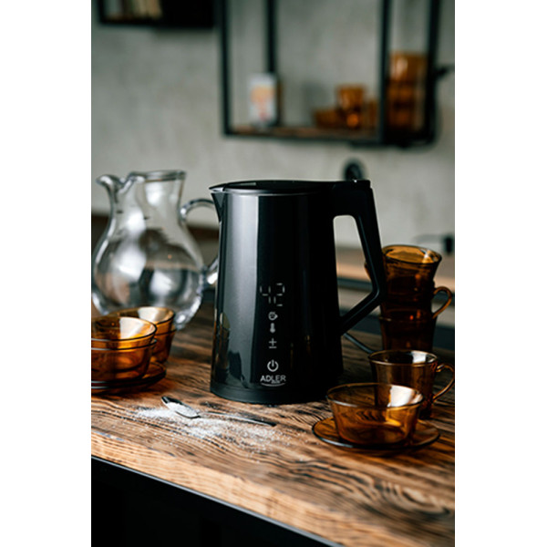 ADLER LED ELECTRIC KETTLE WITH TEMPERATURE CONTROL 1.7L STRIX BLACK