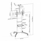 SBOX MOBILE FLOOR STAND 37'-70'