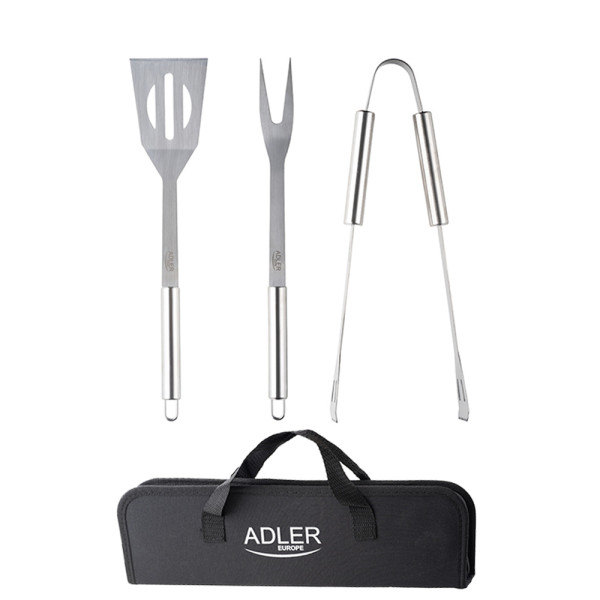 ADLER GRILL CUTLERY SET IN BLACK CARRYING CASE