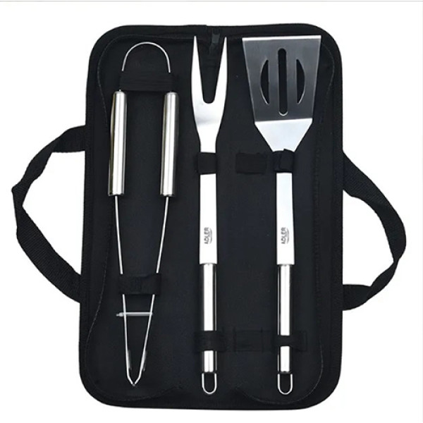 ADLER GRILL CUTLERY SET IN BLACK CARRYING CASE