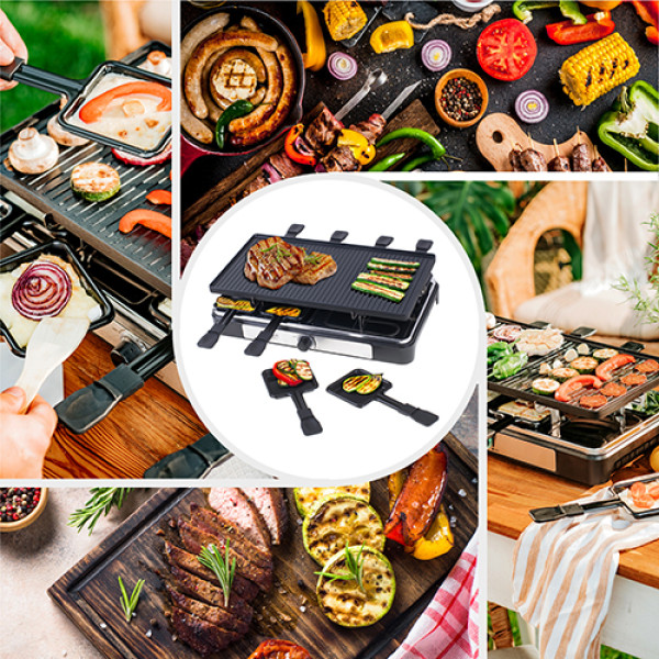 ADLER ELECTRIC GRILL - RACLETTE 1400W BLACK