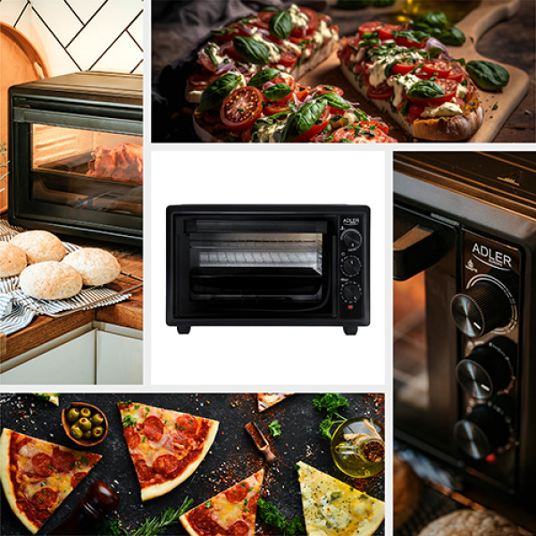 ADLER ELECTRIC OVEN 26L 1500W BLACK