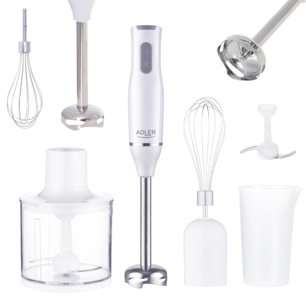 ADLER HAND BLENDER SET 500W WHITE