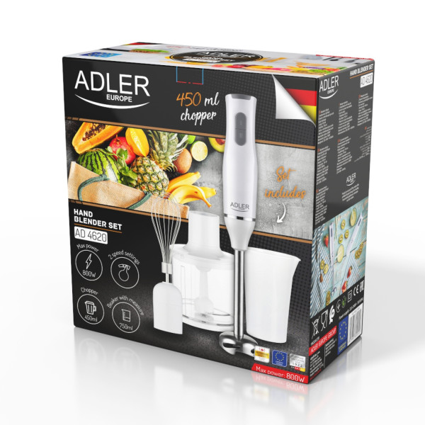 ADLER HAND BLENDER SET 500W WHITE
