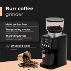 ADLER BURR COFFEE GRINDER 180W BLACK