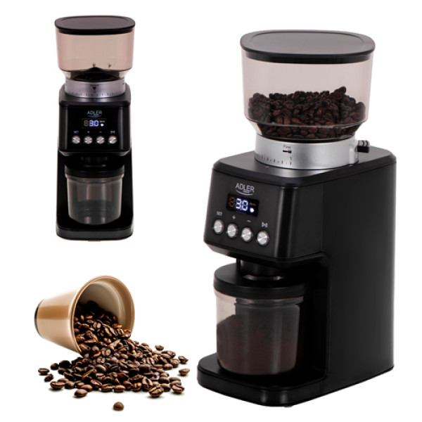 ADLER BURR COFFEE GRINDER 180W BLACK