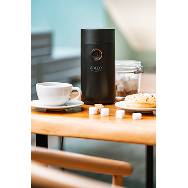 ADLER COFFEE MILL 150W BLACK/GOLD