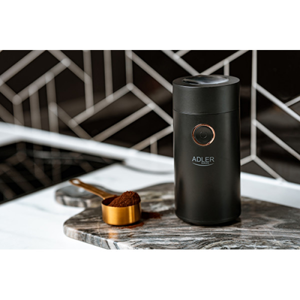 ADLER COFFEE MILL 150W BLACK/GOLD