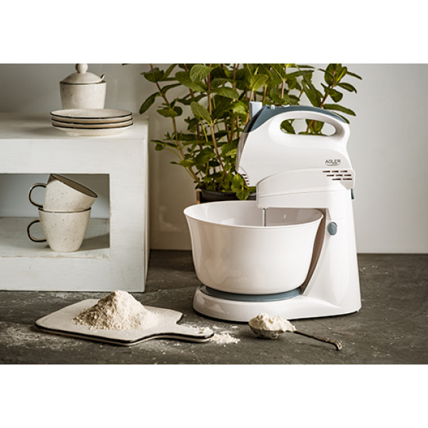 ADLER MIXER WITH A BOWL 400W WHITE