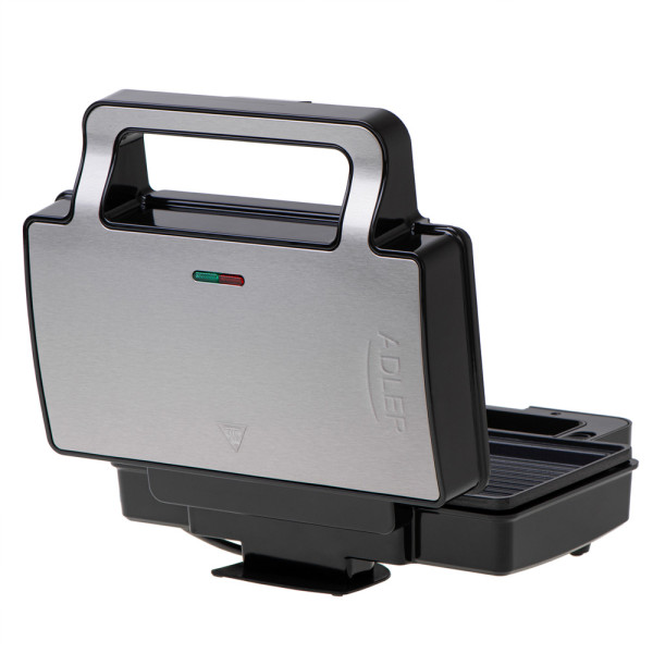 ADLER 2-IN-1 SANDWICH MAKER 1400W BLACK/SILVER
