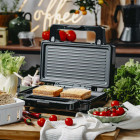 ADLER 2-IN-1 SANDWICH MAKER 1400W BLACK/SILVER