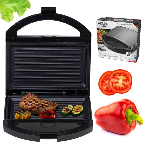ADLER ELECTRIC GRILL 1000W BLACK