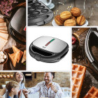 ADLER 5-IN-1 MULTIFUNCTIONAL BAKING DEVICE 1200W BLACK/SILVER
