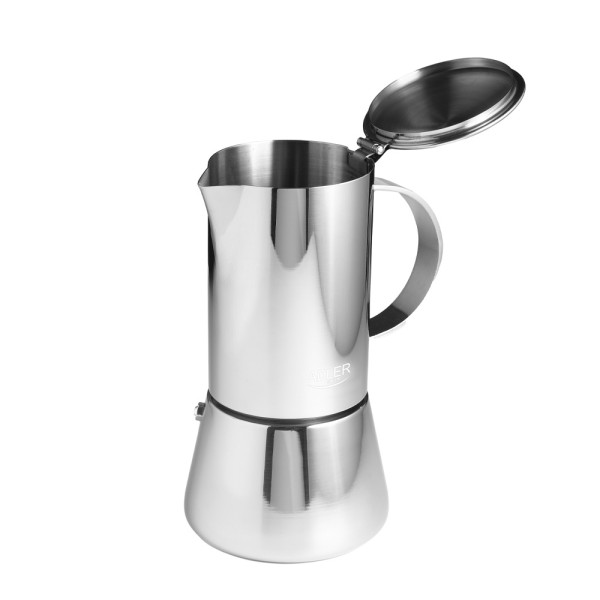 ADLER ESPRESSO COFFEE MAKER 350ML SILVER STEEL