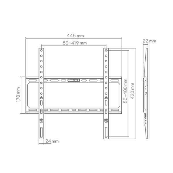 SBOX WALL MOUNT BUDGET 32-75' MAX VESA 400x400
