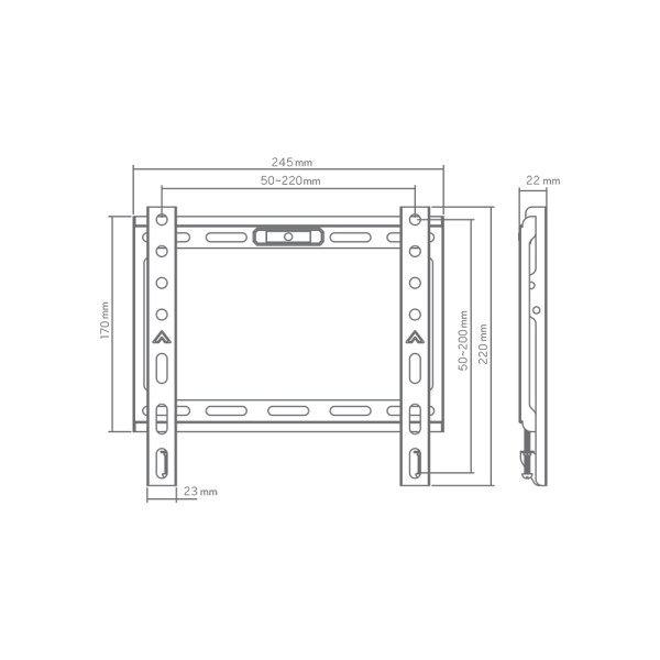 SBOX WALL MOUNT BUDGET 13-43' MAX VESA 200x200