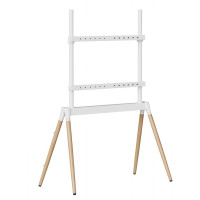 GEMBIRD TV FLOOR STAND 55'-86' WHITE/WOOD MAX VESA 600x400