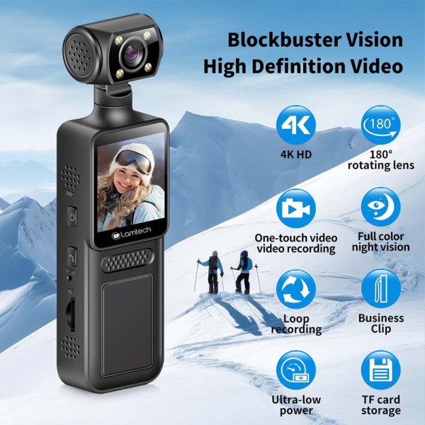 LAMTECH 4K 180ο ACTION CAMERA WITH WIFI