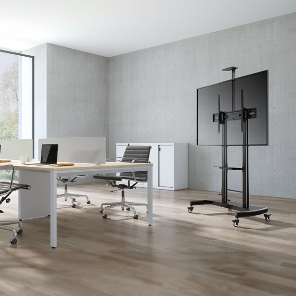 GEMBIRD HEIGHT ADJUSTABLE TV FLOOR STAND WITH CASTER WHEELS 60' - 100' GEMBIRD HEIGHT ADJUSTABLE TV FLOOR STAND WITH CASTER WHEELS 60' - 100'