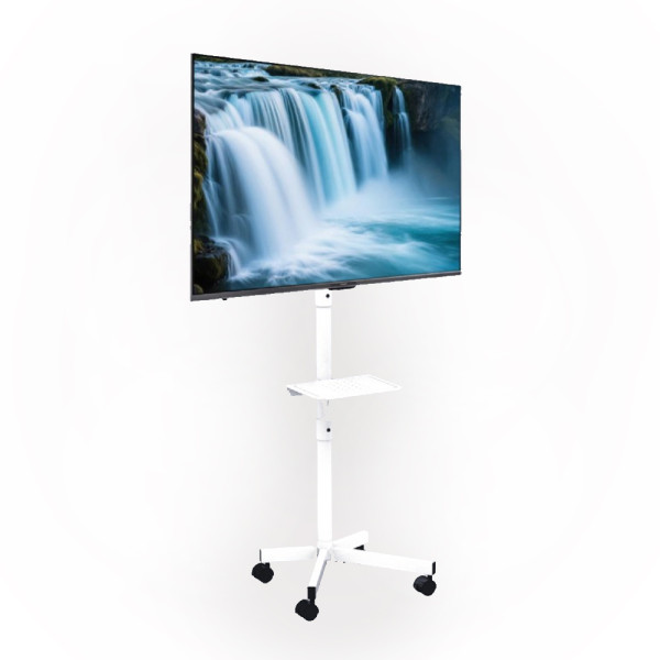 GEMBIRD TV FLOOR STAND TILT WITH CASTER WHEELS 32'-55' WHITE GEMBIRD TV FLOOR STAND TILT WITH CASTER WHEELS 32'-55' WHITE