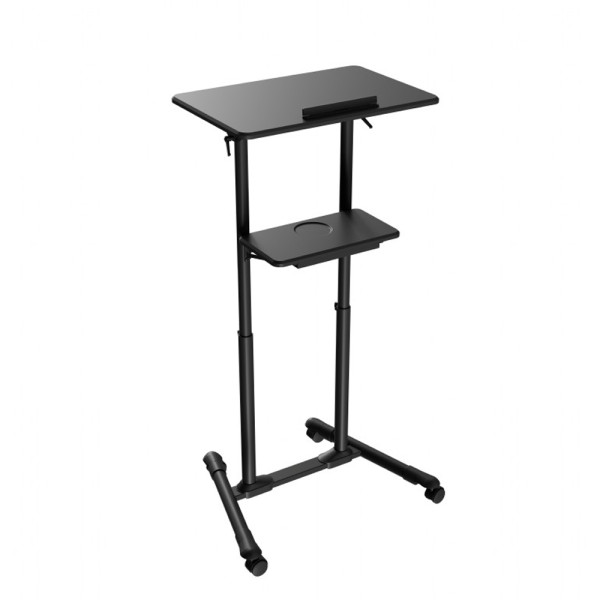 GEMBIRD MOBILE LECTURE DESK WITH CASTER WHEELS BLACK GEMBIRD MOBILE LECTURE DESK WITH CASTER WHEELS BLACK