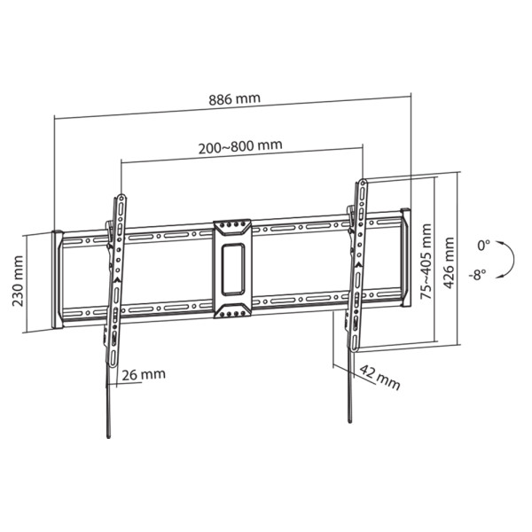 SBOX WALL MOUNT FOR TV 43-100'