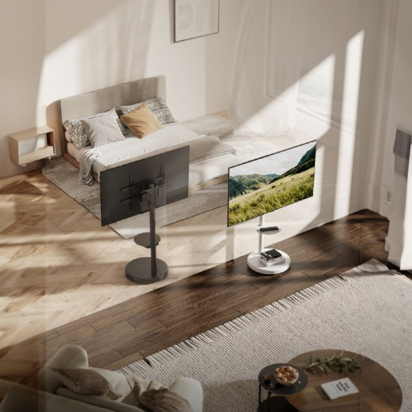 GEMBIRD METAL TV STAND WITH CASTER WHEELS 37'-86' MAX VESA 600x400 WHITE