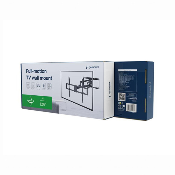 GEMBIRD FULL-MOTION TV WALL MOUNT 50'-105' VESA 900X600 BLACK