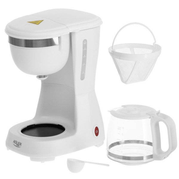 ADLER DRIP COFFEE MAKER 0.6L WHITE