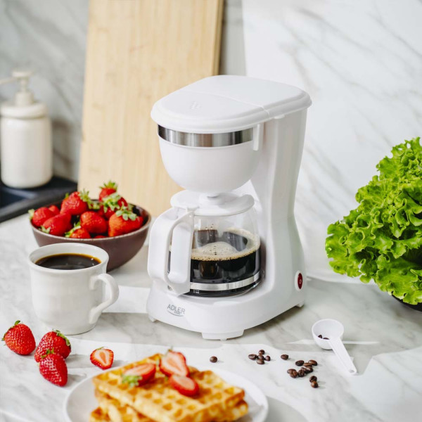 ADLER DRIP COFFEE MAKER 0.6L WHITE