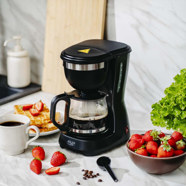 ADLER DRIP COFFEE MAKER 0.6L BLACK