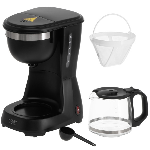 ADLER DRIP COFFEE MAKER 0.6L BLACK