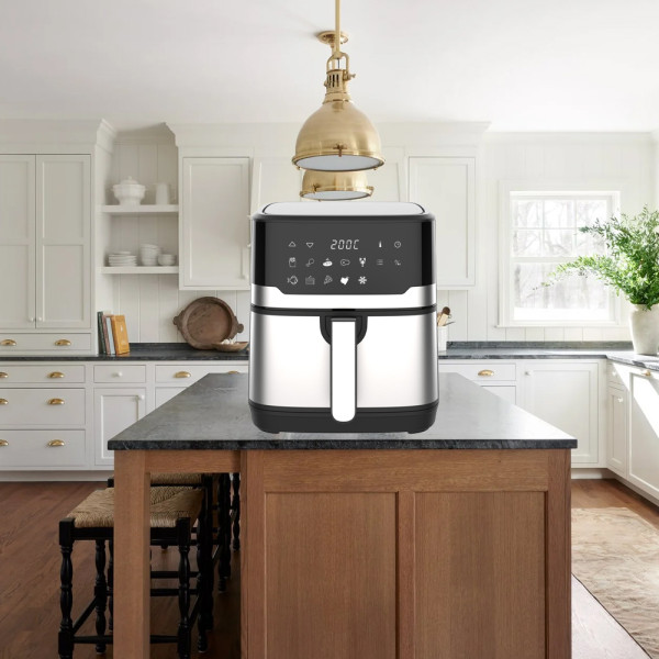 JOCCA DIGITAL AIR FRYER 6.5L SILVER