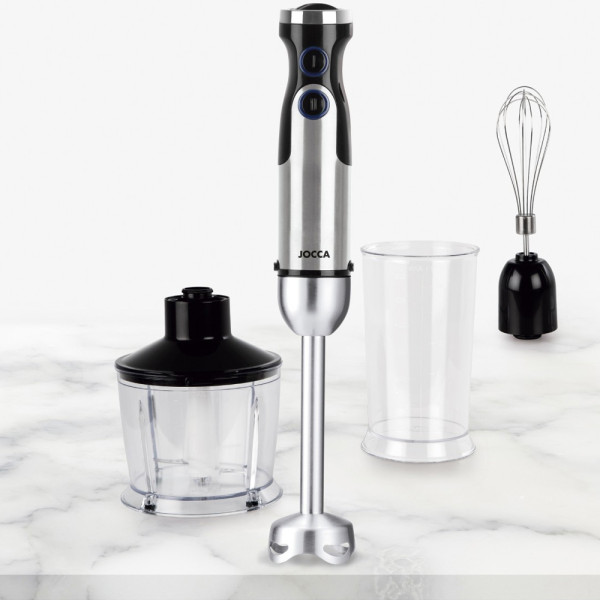 JOCCA HAND BLENDER WITH ACCESORIES STAINLESS STEEL 1200W