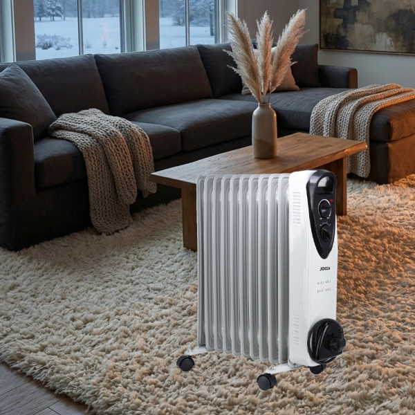 JOCCA OIL FILLED RADIATOR 11 ELEMENTS 2500W WHITE