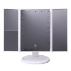 JOCCA FOLDABLE MAKEUP MIRROR WITH LED LIGHT AND 1X/2X/3X MAGNIFICATION WHITE