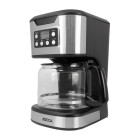 JOCCA DIGITAL DRIP COFFEE MACHINE 1.5L WITH GLASS JUG AND TIMER SILVER/BLACK