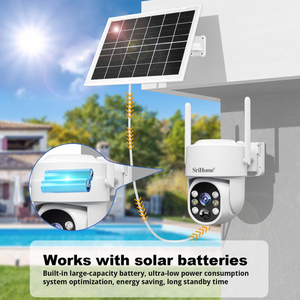 SRIHOME 4MP HD OUTDOOR SOLAR WIFI CAMERA