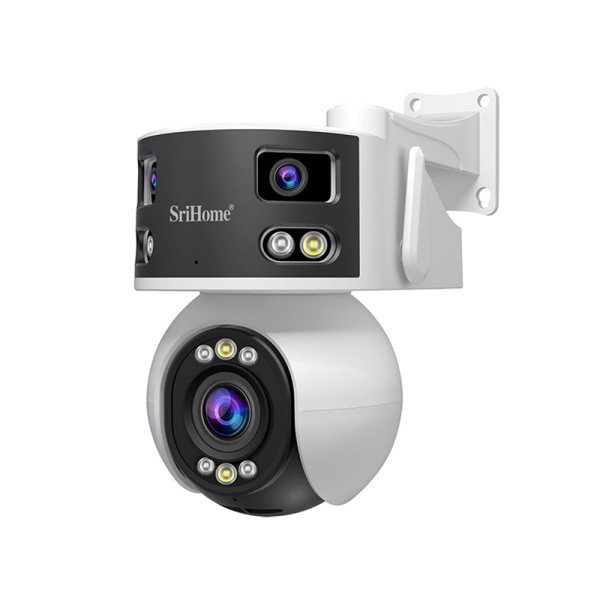 SRIHOME 8MP HD MULTI-LENS SUPER WIDE ANLGE PANORAMIC PTZ OUTDOOR CAMERA