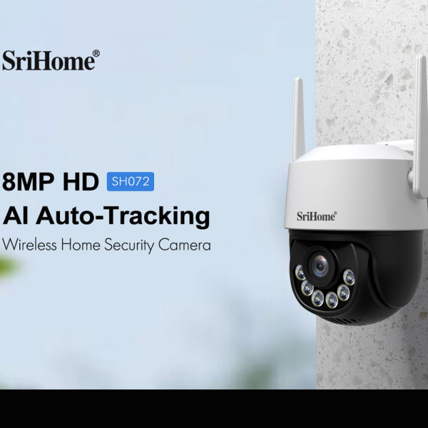 SRIHOME 4K WIRELESS HOME SECURITY CAMERA 8MP HD AI AUTO-TRACKING