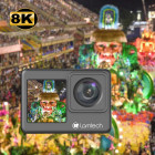 LAMTECH 8K EIS DUAL SCREEN WIFI ACTION CAMERA WITH REMOTE CONTROL BLACK