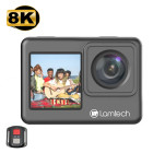 LAMTECH 8K EIS DUAL SCREEN WIFI ACTION CAMERA WITH REMOTE CONTROL BLACK