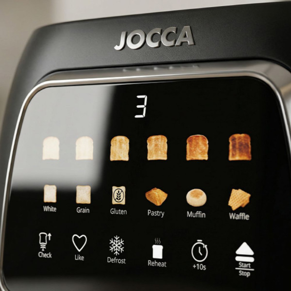 JOCCA 2 SLICE TOASTER WITH TOUCH DISPLAY BLACK