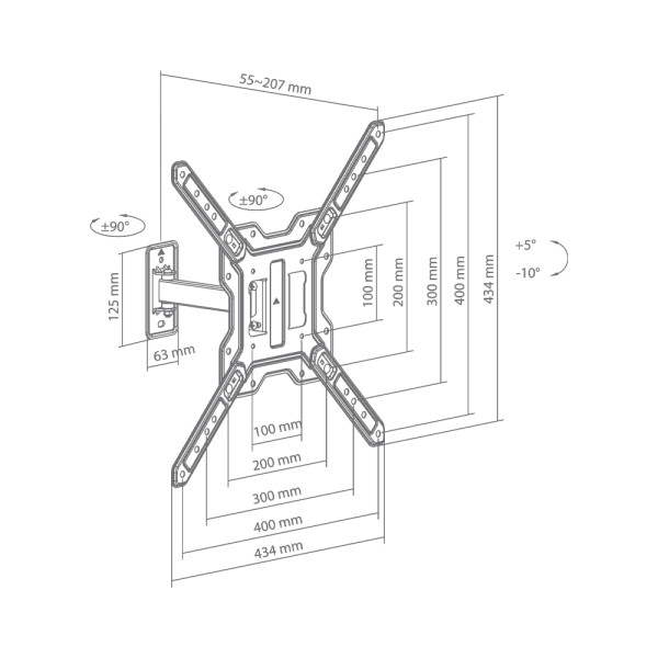 SBOX WALL MOUNT 23'-65' / 30KG / 400x400