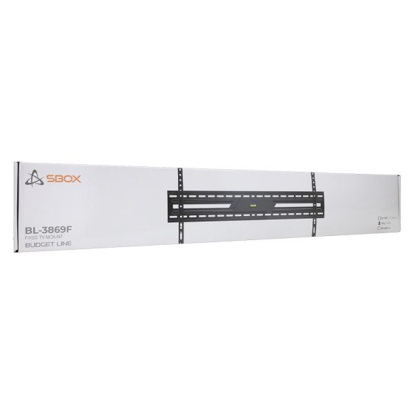 SBOX WALL MOUNT BUDGET 50'-100' / 75kG / MAX VESA 900x600 BLACK