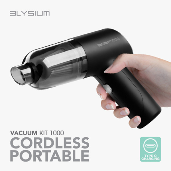 ELYSIUM CORDLESS PORTABLE VACUUM KIT 1000 BLACK